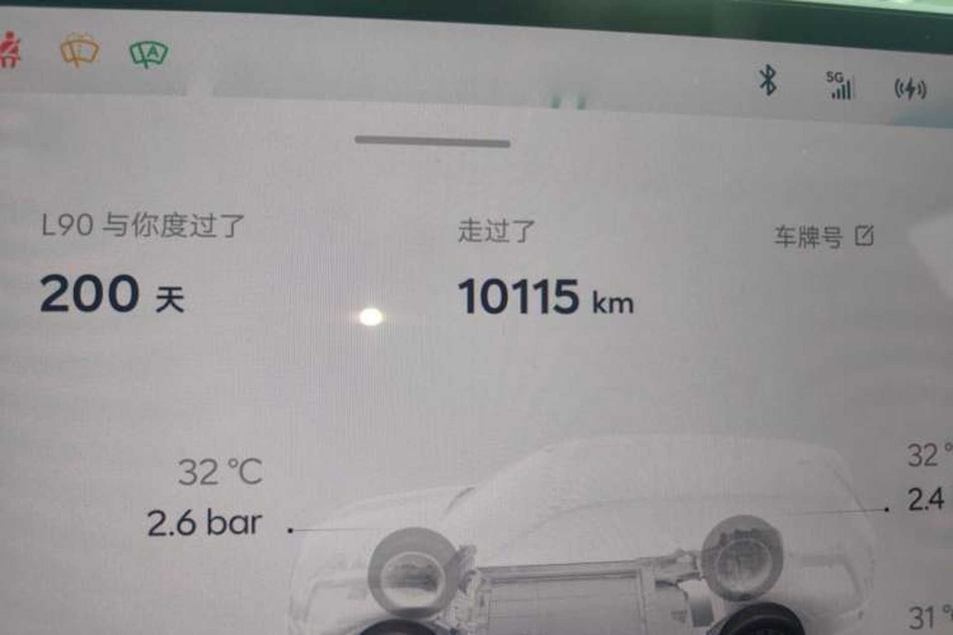 Used ONVO Luxeed L90 2025 Model—Max Six-Seater Version Odometer Close Up