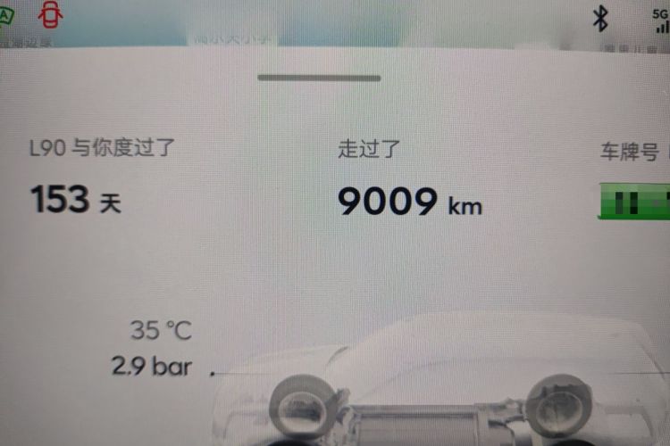 Used ONVO Luxeed L90 2025 Model—Max Seven-Seater Version Odometer Close Up