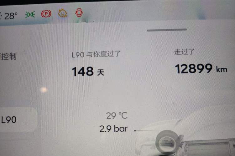 Used ONVO Luxeed L90 2025 Model—Max Six-Seater Version Odometer Close Up