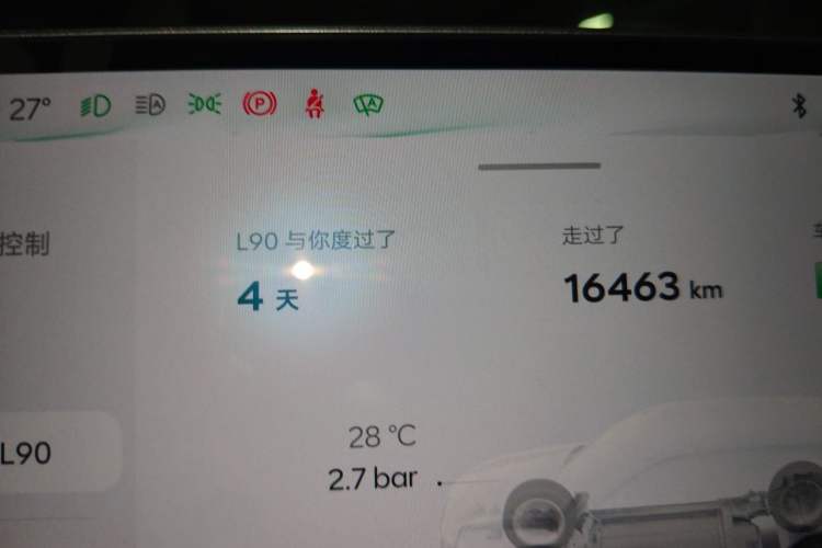 Used ONVO Luxeed L90 2025 Model—Max Six-Seater Version Odometer Close Up