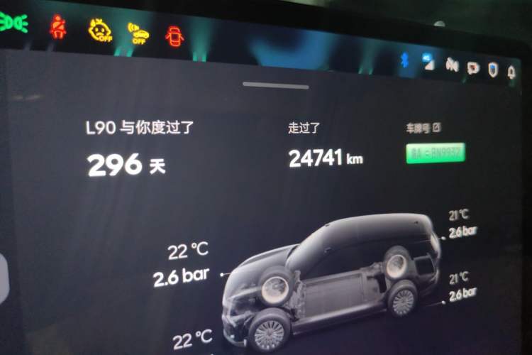 Used ONVO Luxeed L90 2025 Model—Max Six-Seater Version Odometer Close Up