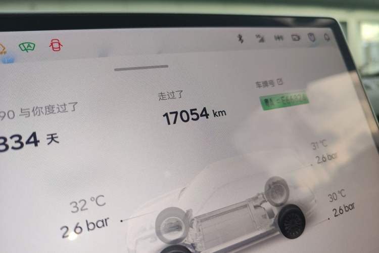 Used ONVO Luxeed L90 2025 Model—Max Six-Seater Version Odometer Close Up