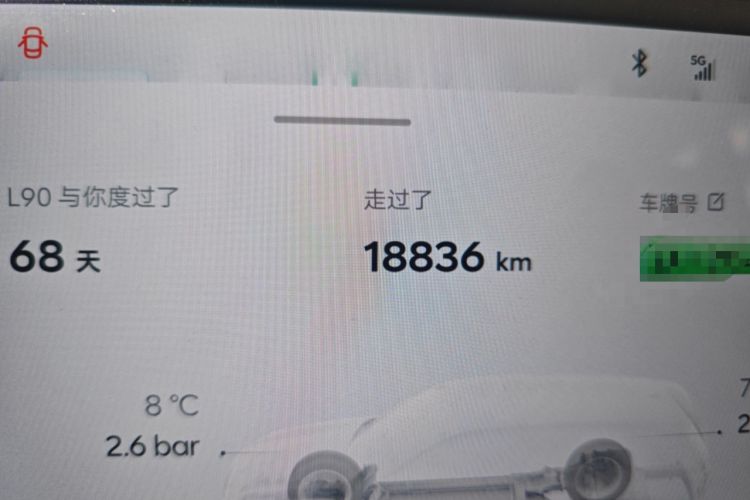 Used ONVO Luxeed L90 2025 Model—Max Six-Seater Version Odometer Close Up
