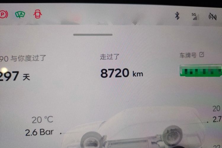 Used ONVO Luxeed L90 2025 Model—Max Six-Seater Version Odometer Close Up