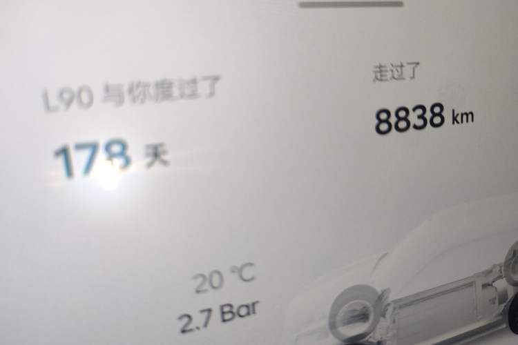 Used ONVO Luxeed L90 2025 Model—Ultra Six-Seater Version Odometer Close Up