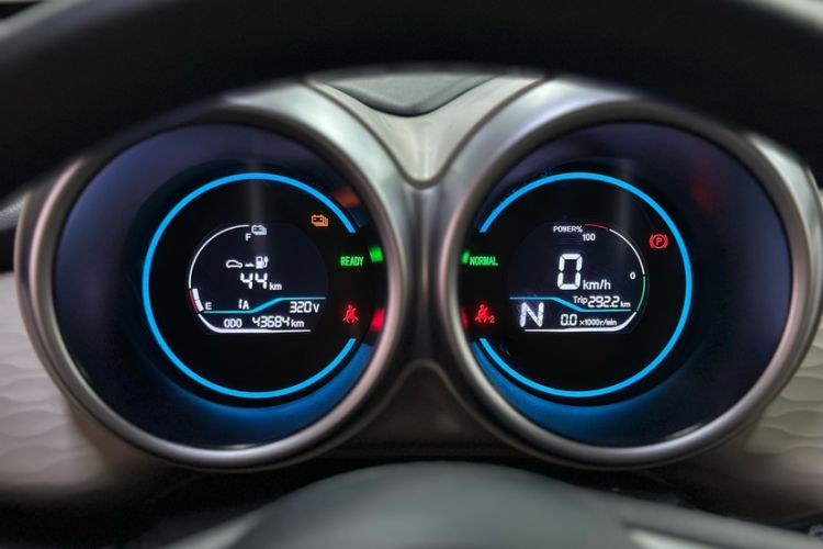 Used ORA Black Cat 2021 351 km Luxury Version Odometer Close Up