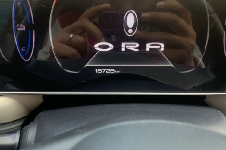 Used ORA Black Cat 2022 351 km Comfort Version Ternary Lithium Odometer Close Up