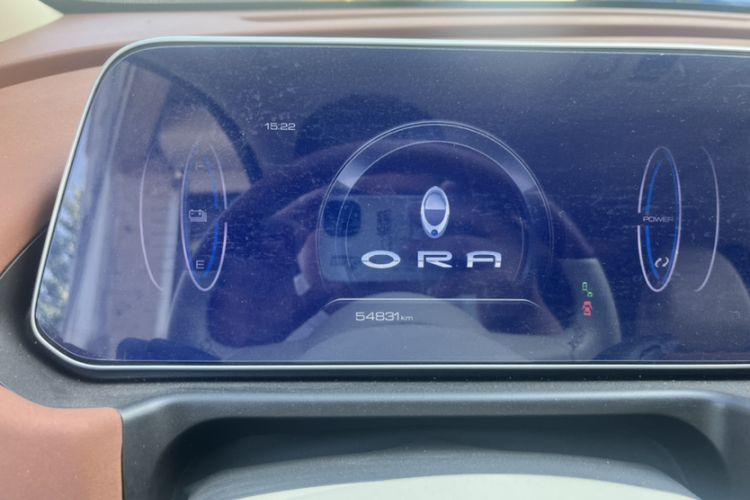 Used ORA Good Cat 2021 400km Standard Range Athena Edition Lithium Iron Phosphate Odometer Close Up