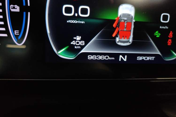 Used ORA Good Cat 2021 500km Long-Range Poseidon Edition Lithium-Ion Battery Odometer Close Up