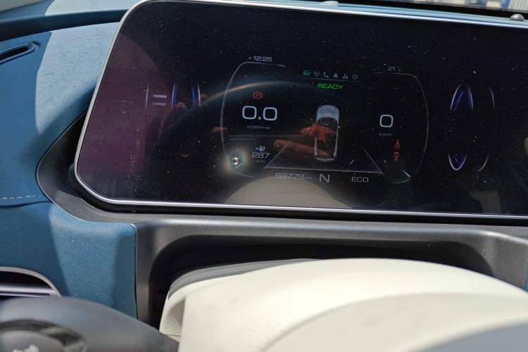 Used ORA Good Cat 2022 400km Standard Range Luxury Version Lithium Iron Phosphate Odometer Close Up