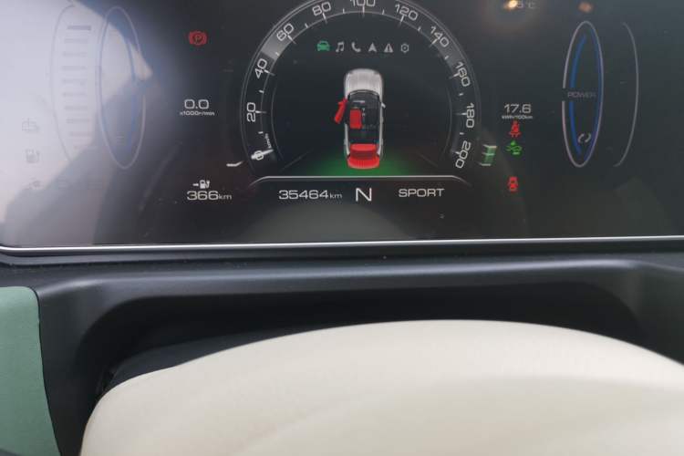 Used ORA Good Cat 2022 Morandi Edition 400km Standard Range Premium Version Lithium-Ion Battery Odometer Close Up