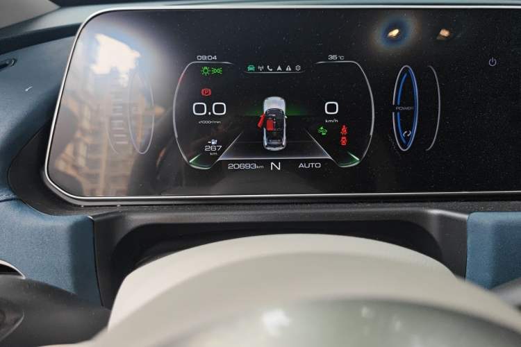 Used ORA Good Cat 2022 Morandi Edition 400km Standard Range Premium Version Lithium Iron Phosphate Odometer Close Up