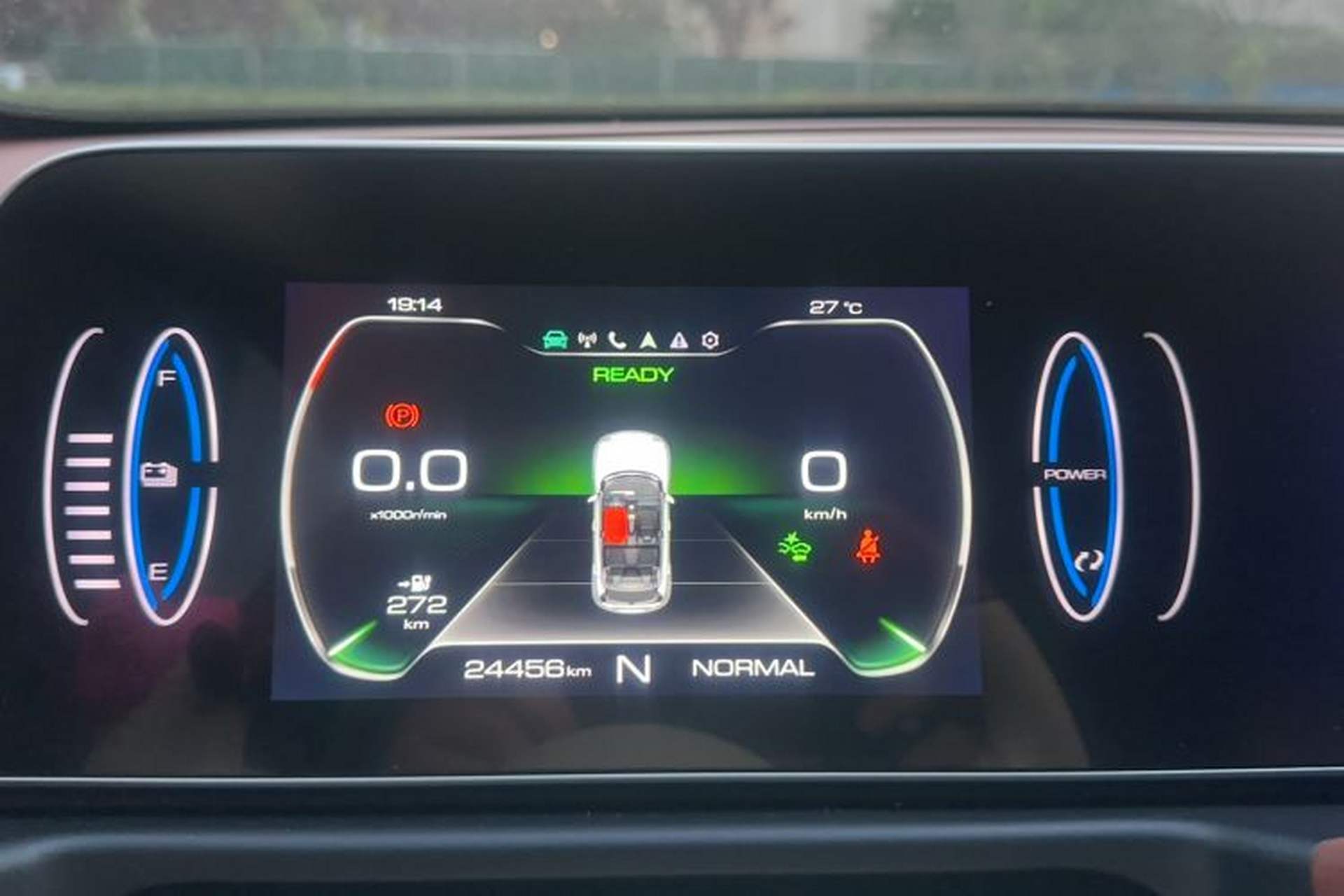 Used ORA Good Cat 2022 Morandi Edition 400km Standard Range Luxury Version Lithium-Ion Battery Odometer Close Up