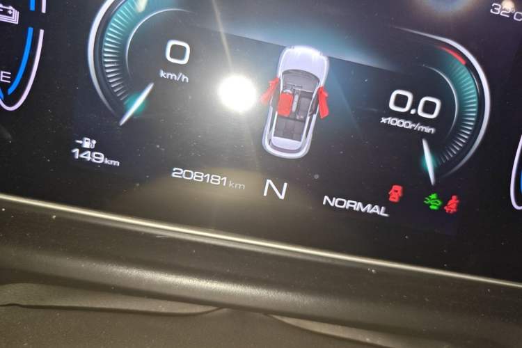 Used ORA Good Cat 2022 Morandi Edition 400km Standard Range Luxury Version Lithium-Ion Battery Odometer Close Up