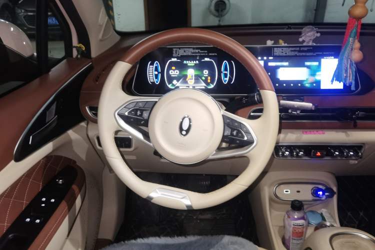 Used ORA Good Cat 2023 401 km Standard Range Luxury Version Lithium Iron Phosphate Steering Wheel