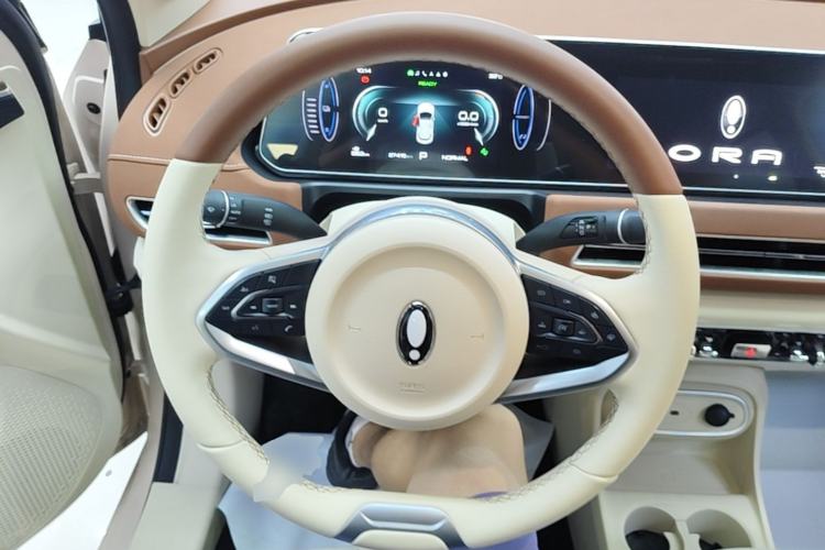 Used ORA Good Cat 2023 401 km Standard Range Luxury Version Lithium Iron Phosphate Steering Wheel