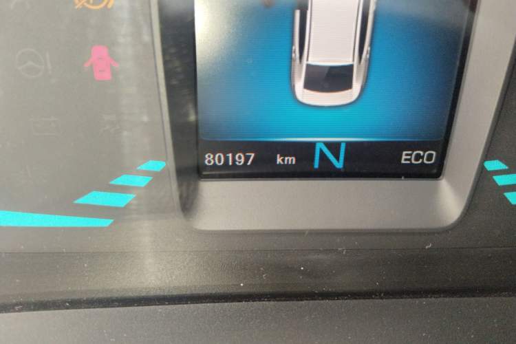 Used ORA iQ 2018 High-Range Version Smart Connectivity Model Odometer Close Up