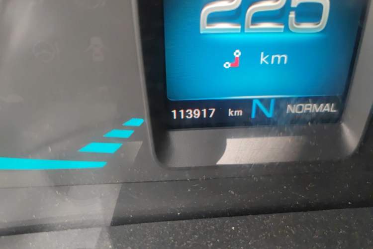 Used ORA iQ 2018 High-Range Version Smart Connectivity Model Odometer Close Up