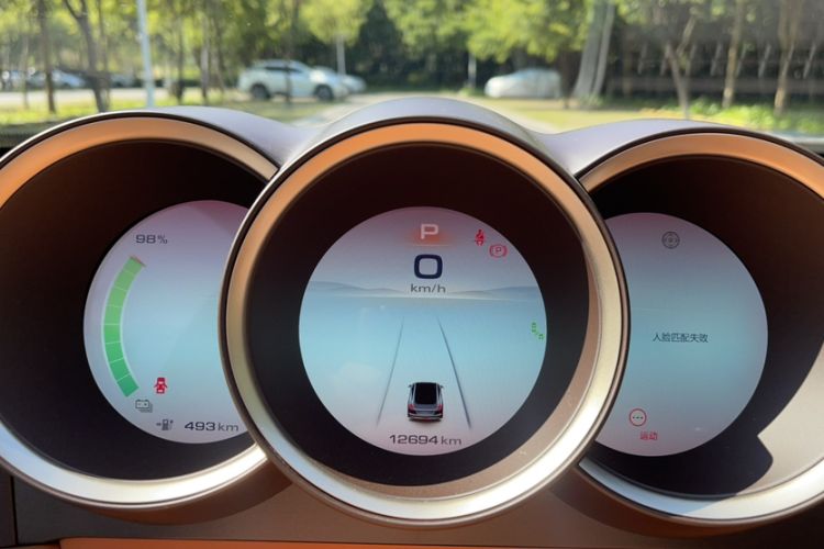 Used ORA Lightning Cat 2022 555 km Luxury Edition Odometer Close Up