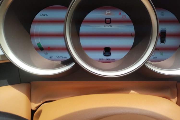 Used ORA Lightning Cat 2022 555 km Luxury Edition Odometer Close Up