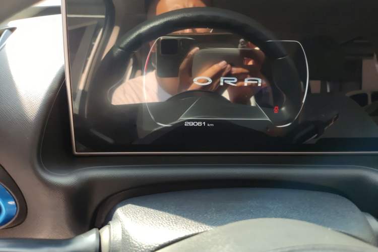 Used ORA White Cat 2020 305 km Luxury Version Odometer Close Up