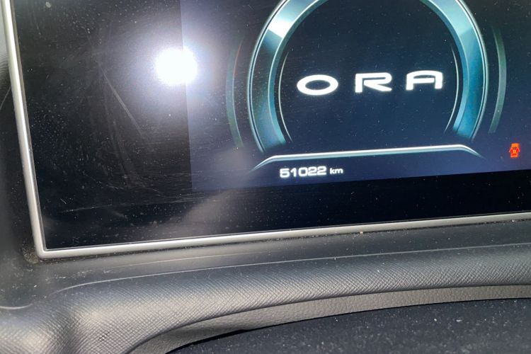 Used ORA White Cat 2020 401 km Long-Range Version Odometer Close Up