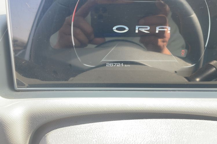 Used ORA White Cat 2020 305 km Luxury Version Odometer Close Up