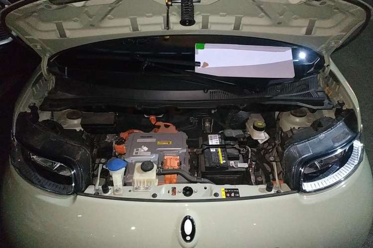 Used ORA White Cat 2022 Upgraded Model 305km Range Luxury Version Lithium-Ion Battery Engine Bay
