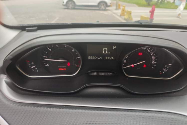Used Peugeot 2008 2014 1.6L Automatic Navigation Edition Odometer Close Up