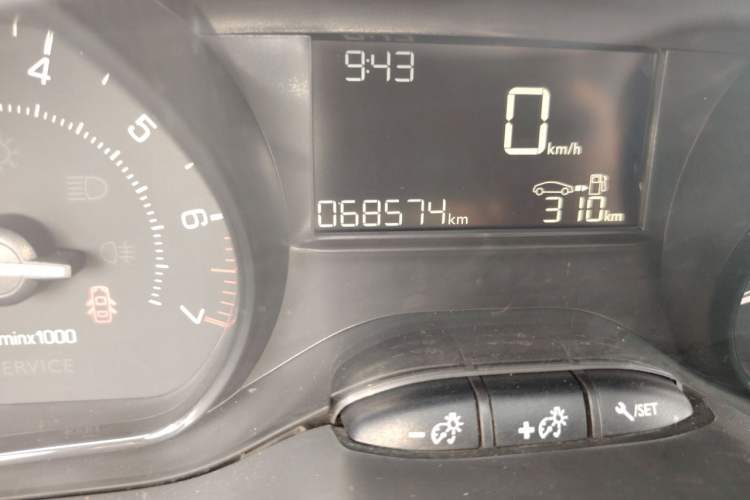 Used Peugeot 2008 2014 1.6L Manual Trend Edition Odometer Close Up