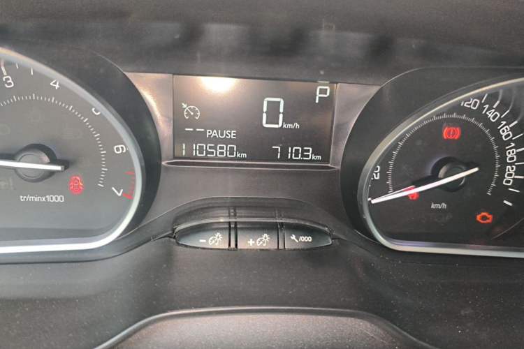 Used Peugeot 2008 2014 1.6L Automatic Navigation Edition Odometer Close Up