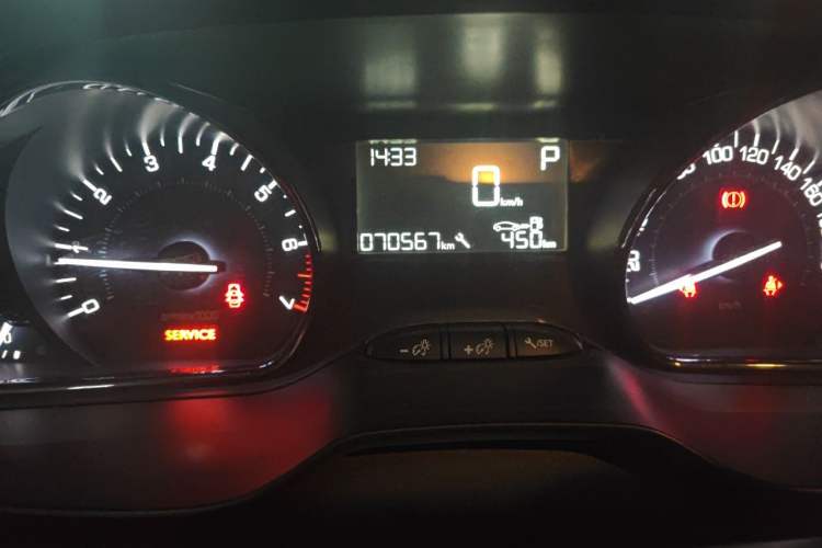Used Peugeot 2008 2014 1.6L Automatic Trend Edition Odometer Close Up