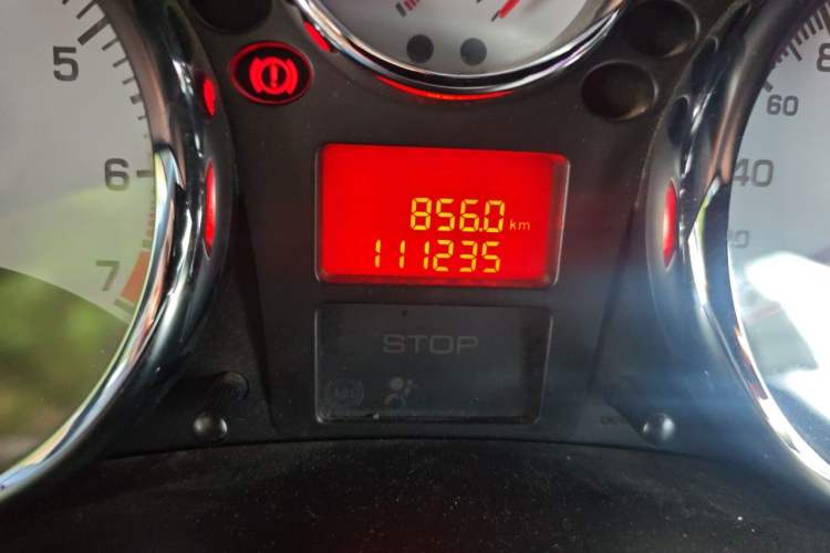 Used Peugeot 207 2011 Sedan 1.4L Manual Yule Edition Odometer Close Up