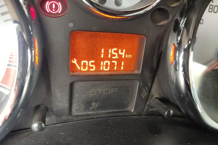Used Peugeot 207 2011 Sedan 1.4L Manual Yule Edition Odometer Close Up