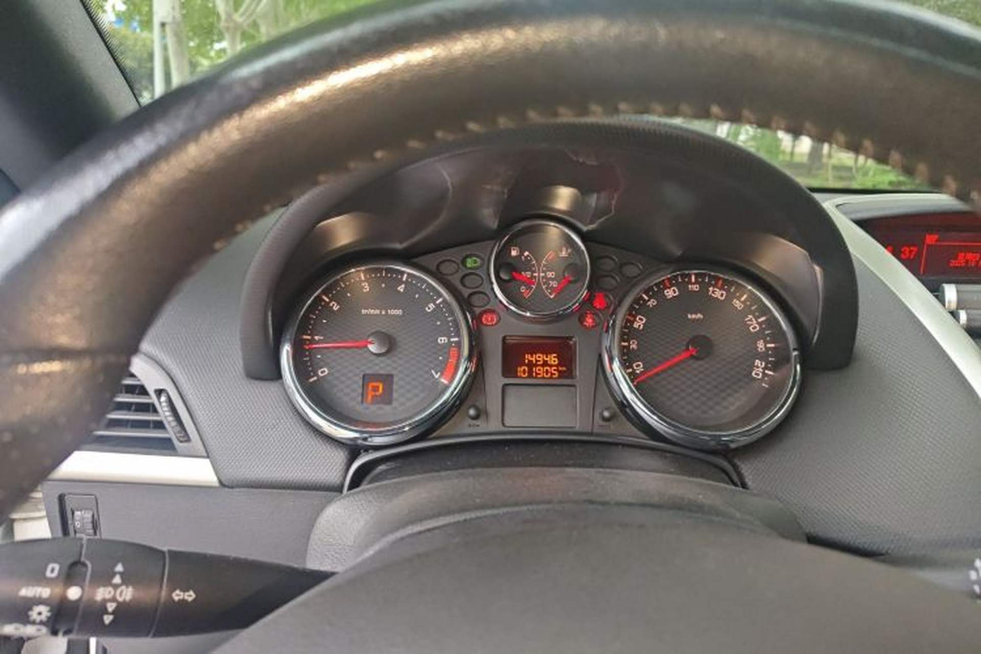 Used Peugeot 207 2013 1.6L CC Automatic Fashion Edition Odometer Close Up