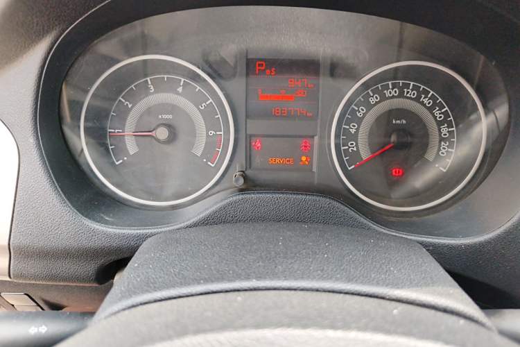 Used Peugeot 301 2014 1.6L Automatic Luxury Edition Odometer Close Up