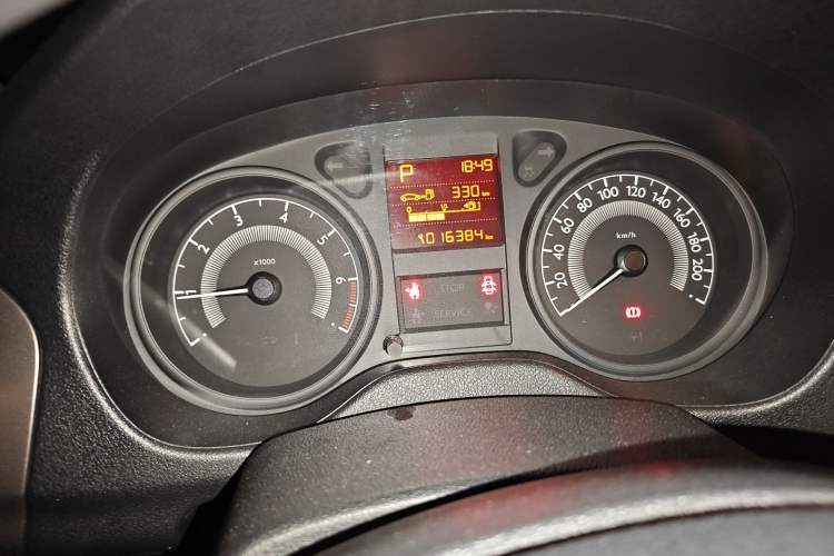 Used Peugeot 301 2014 1.6L Automatic Comfort Edition Odometer Close Up