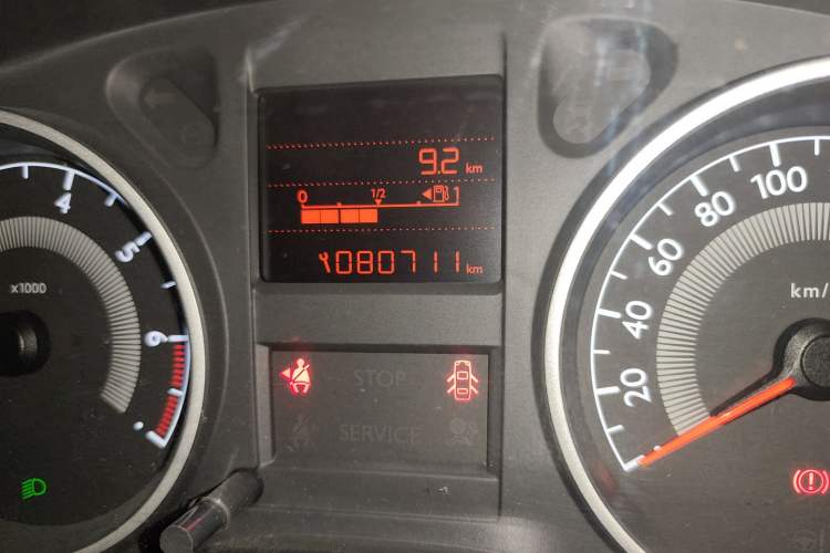 Used Peugeot 301 2014 1.6L Manual Luxury Edition Odometer Close Up