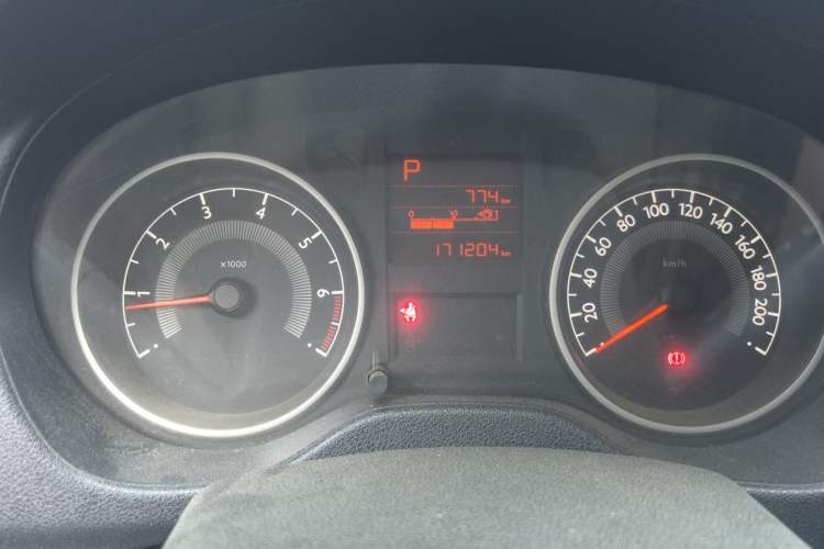 Used Peugeot 301 2014 1.6L Automatic Comfort Edition Odometer Close Up