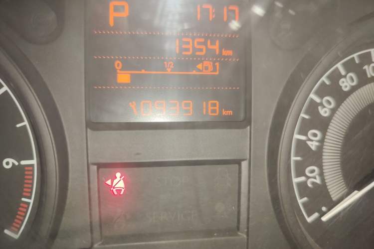 Used Peugeot 301 2014 1.6L Automatic Comfort Edition Odometer Close Up