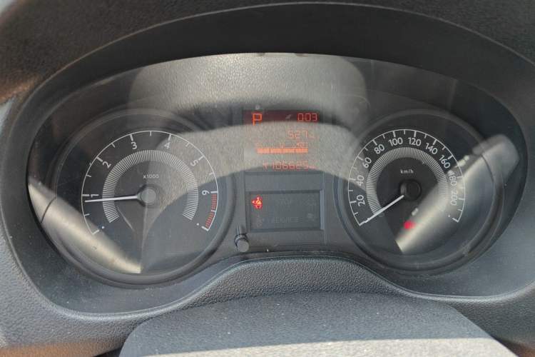 Used Peugeot 301 2014 1.6L Automatic Comfort Edition Odometer Close Up