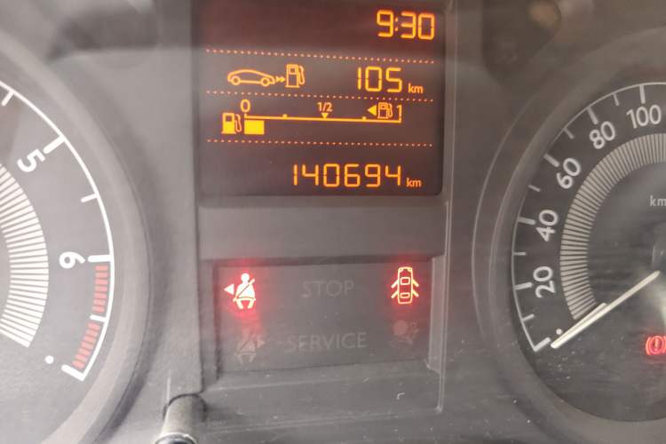 Used Peugeot 301 2014 1.6L Manual Comfort Edition Odometer Close Up