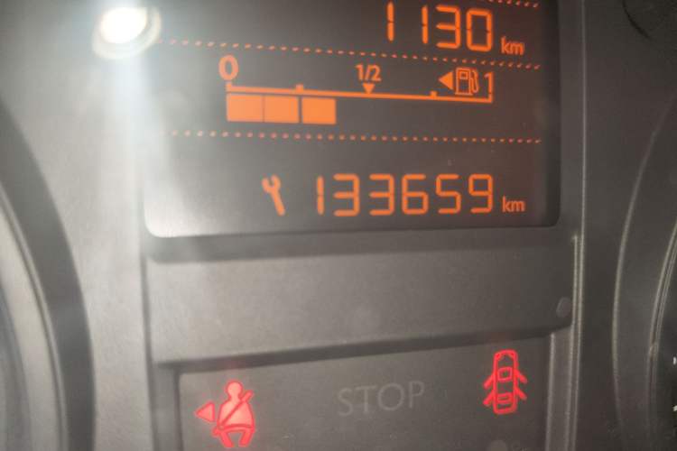 Used Peugeot 301 2014 1.6L Automatic Comfort Edition Odometer Close Up
