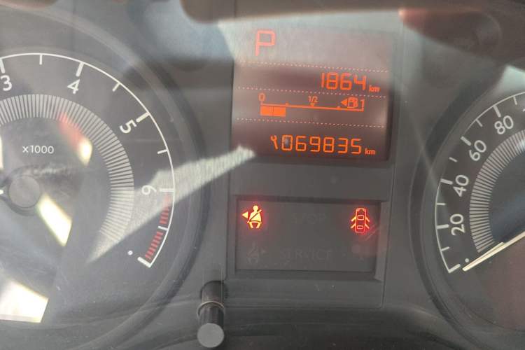 Used Peugeot 301 2014 1.6L Automatic Comfort Edition Odometer Close Up