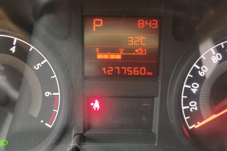 Used Peugeot 301 2014 1.6L Automatic Comfort Edition Odometer Close Up