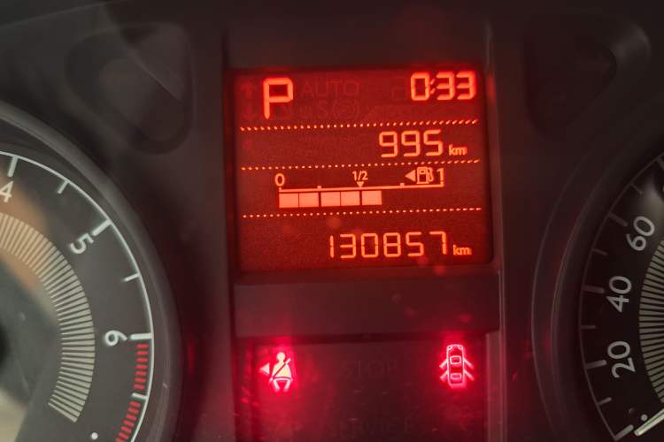 Used Peugeot 301 2014 1.6L Automatic Comfort Edition Odometer Close Up