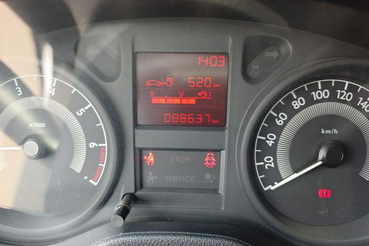 Used Peugeot 301 2014 1.6L Manual Comfort Edition Odometer Close Up
