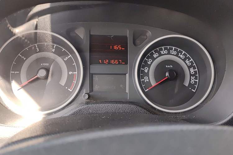 Used Peugeot 301 2014 1.6L Automatic Luxury Edition Odometer Close Up