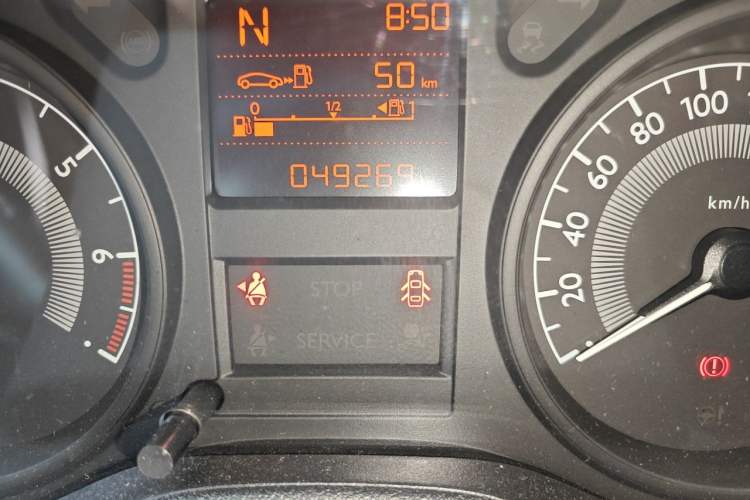 Used Peugeot 301 2014 1.6L Automatic Comfort Edition Odometer Close Up