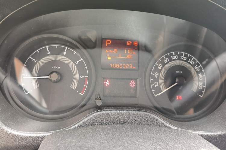 Used Peugeot 301 2014 1.6L Automatic Comfort Edition Odometer Close Up